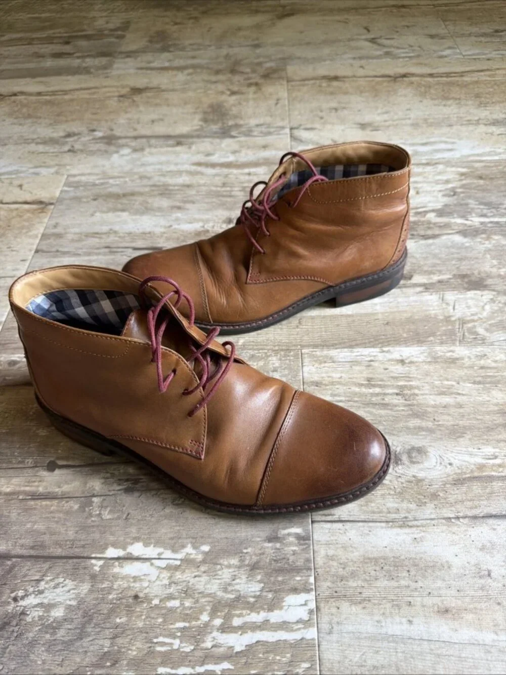 BOSTONIAN Commonwealth Brown Leather Chukka Boots Men’s 8.5M